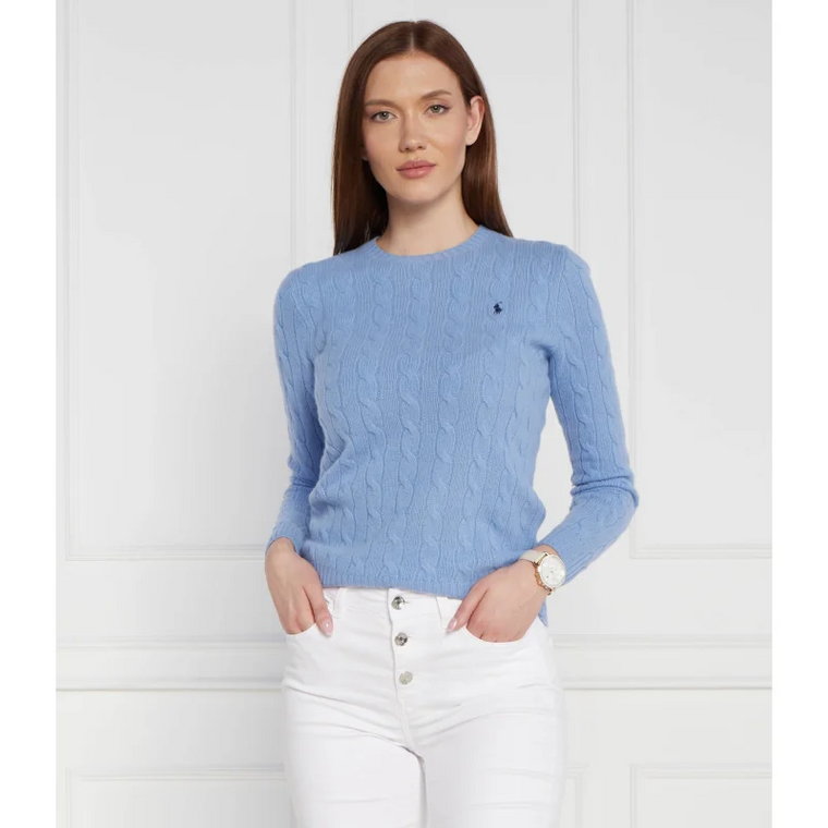 POLO RALPH LAUREN Wełniany sweter JULIANNA | Slim Fit | z dodatkiem kaszmiru