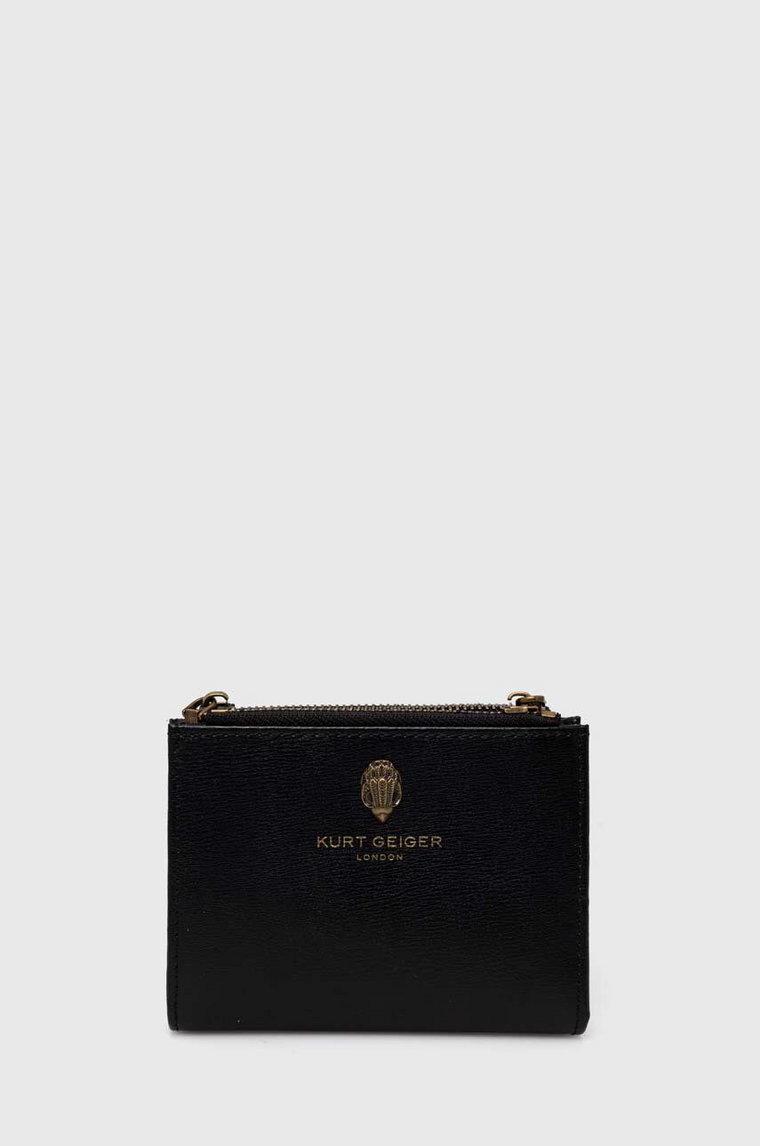 Kurt Geiger London portfel skórzany MINI PURSE SHOREDITCH damski kolor czarny 9342000109