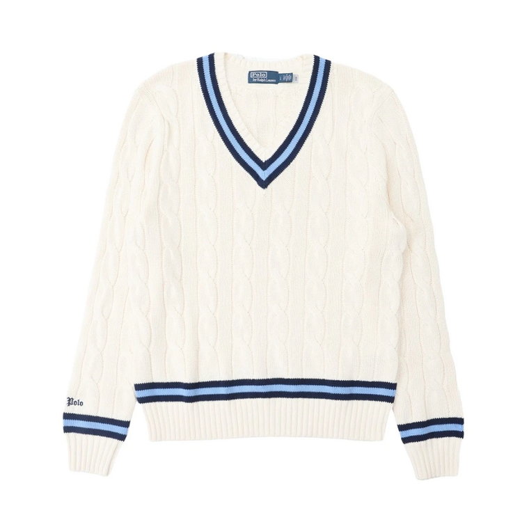 Cricket Sweter z Dekoltem w Szkole w Kolorze Zielonym Polo Ralph Lauren