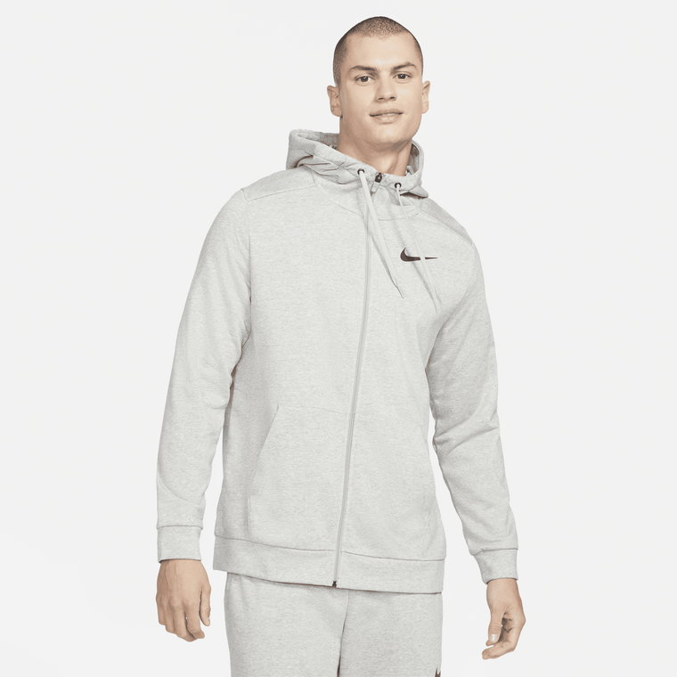 Męska bluza z kapturem i zamkiem na całej długości Dri-FIT Nike Dry - Zieleń