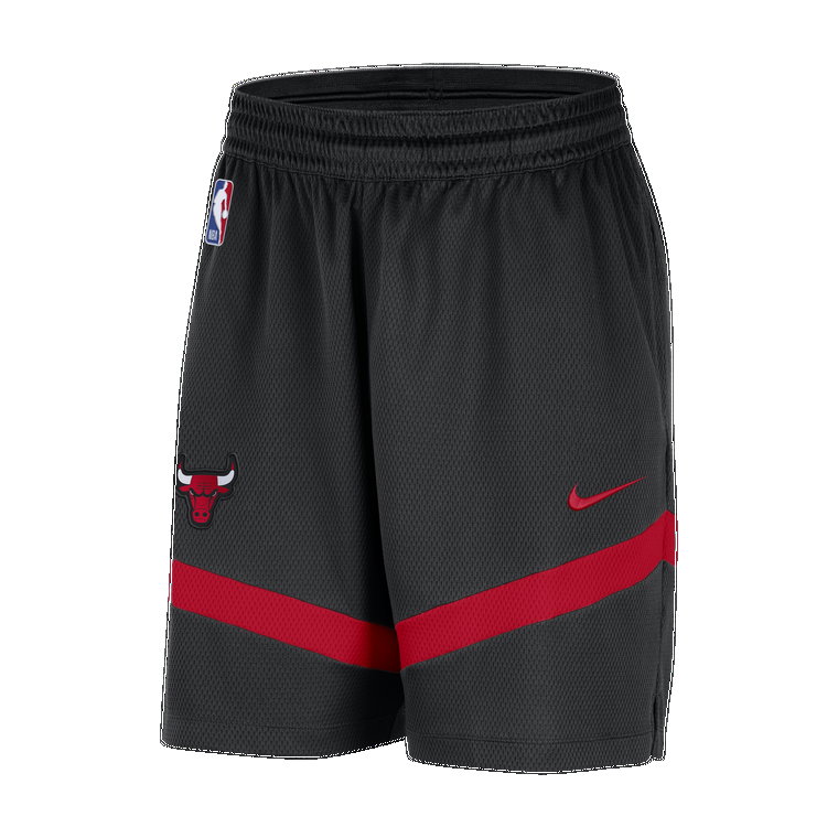 Spodenki męskie 21 cm Nike Dri-FIT NBA Chicago Bulls Icon Practice - Czerń