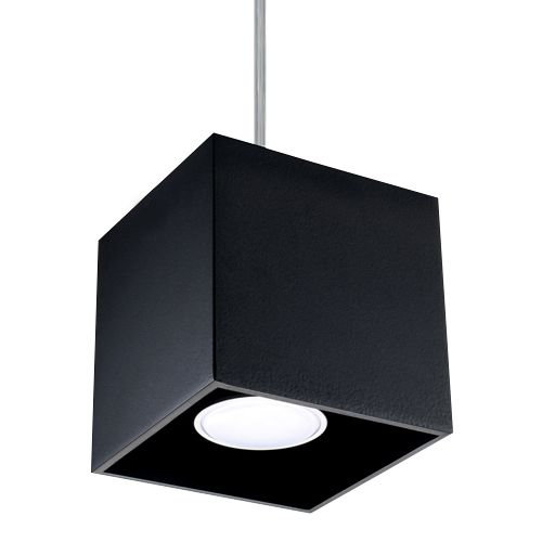 Kwadratowa lampa wisząca E816-Quas - czarny