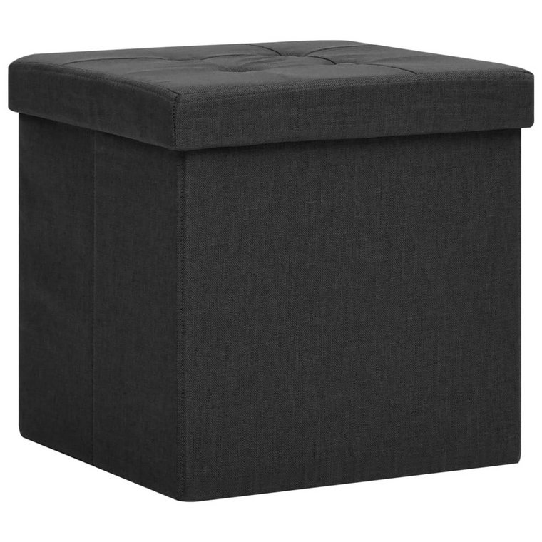 Miękki, składany stołek 38x38x38 cm, czarny