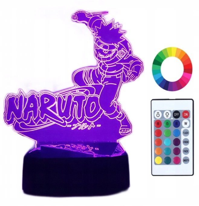 Lampka Nocna 3D Led Naruto Anime Grawer Prezent