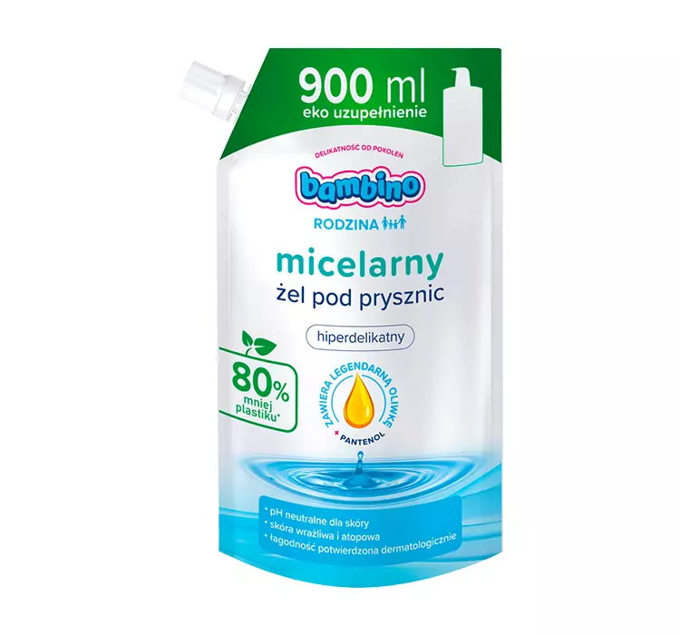 BAMBINO RODZINA MICELARNY ŻEL POD PRYSZNIC HIPERDELIKATNY REFILL 900ML