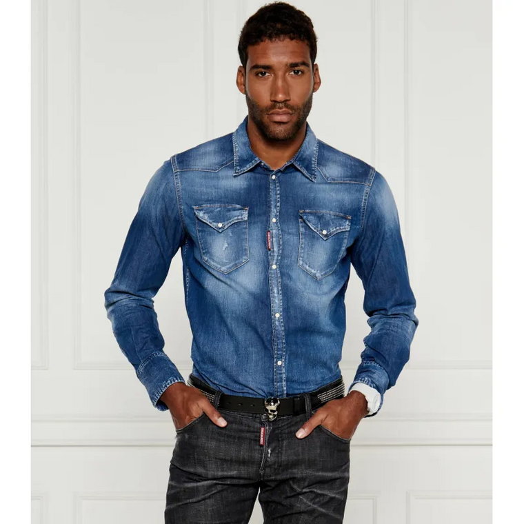 Dsquared2 Jeansowa koszula Western | Regular Fit