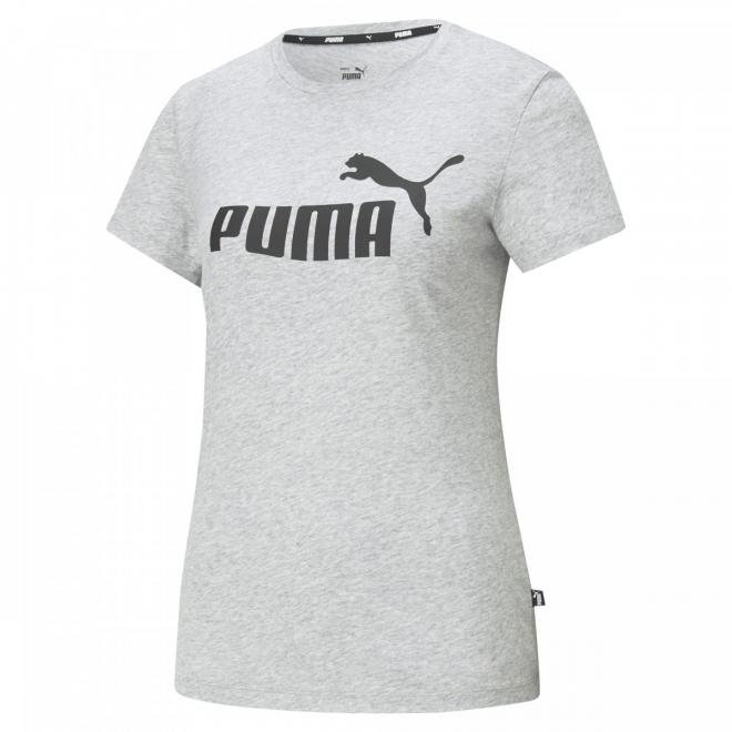 Damski t-shirt z nadrukiem PUMA ESS LOGO TEE - szary