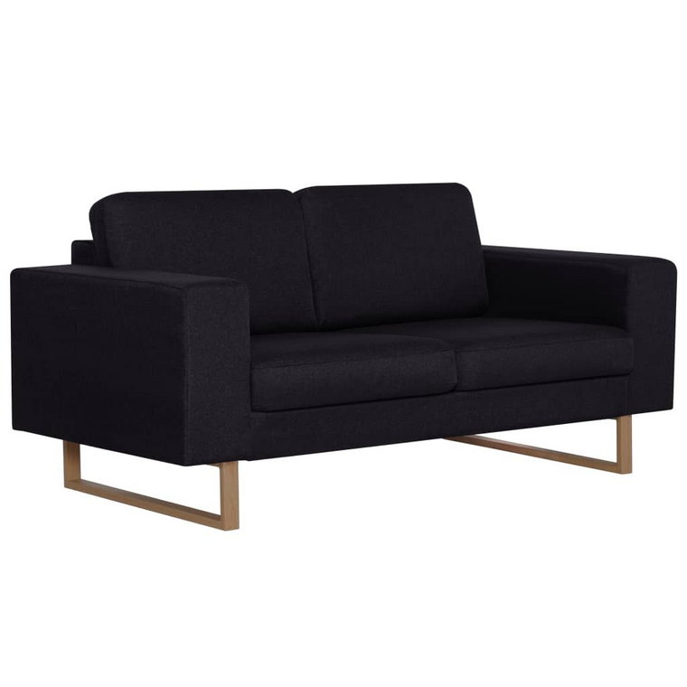 Sofa 2-osobowa, czarny, 156x82x75 cm / AAALOE