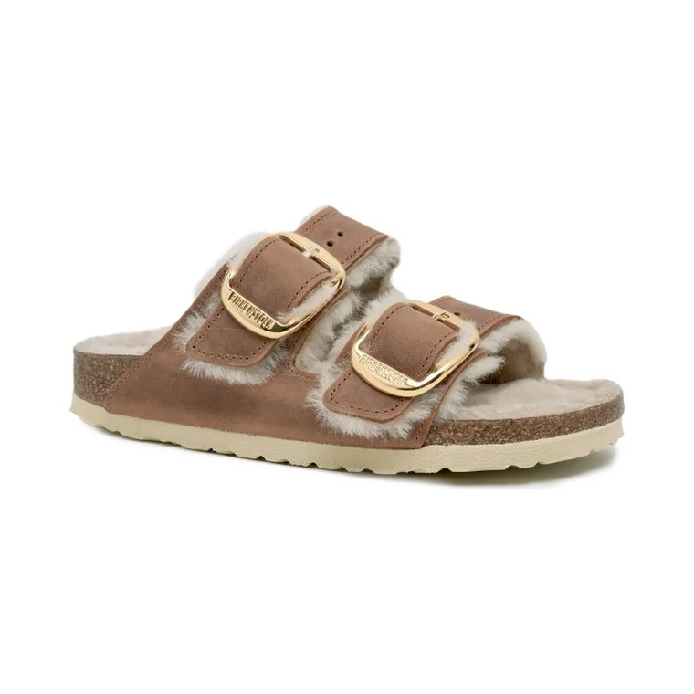 Birkenstock Obuwie domowe Arizona BB Shearling LEOI Cognac LAF | z dodatkiem skóry