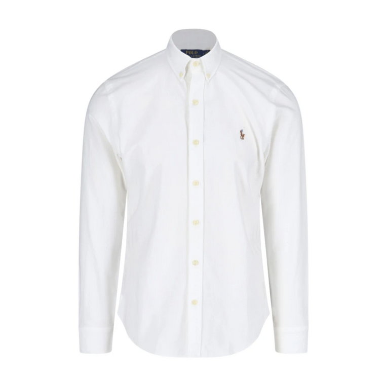 Biała Koszula z Logo dla Mężczyzn Ralph Lauren