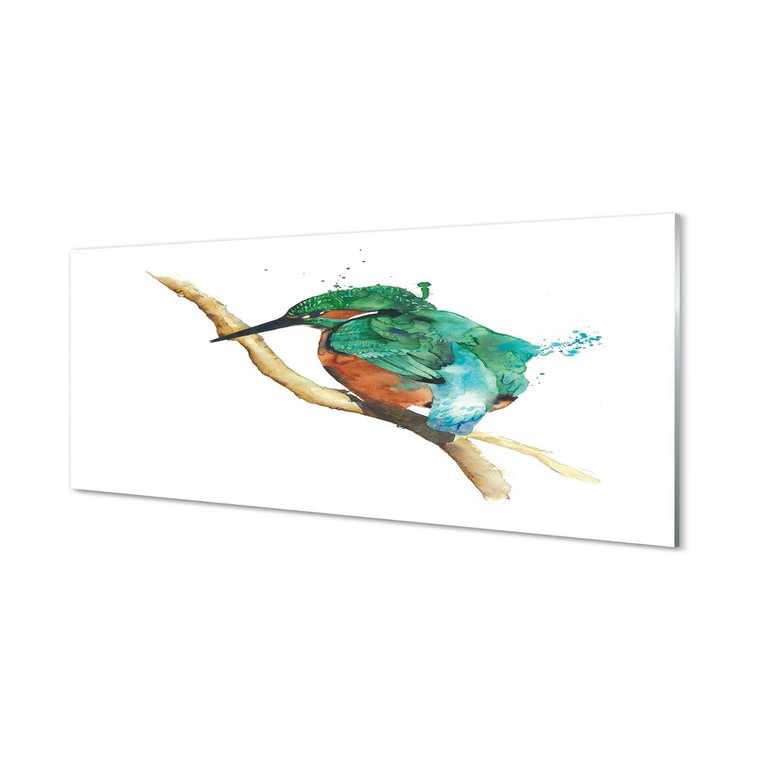 Płyta szklana Kolorowa malowana papuga 125x50 cm