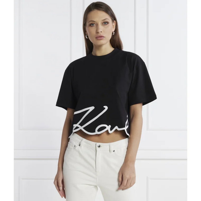 Karl Lagerfeld T-shirt karl logo hem | Cropped Fit