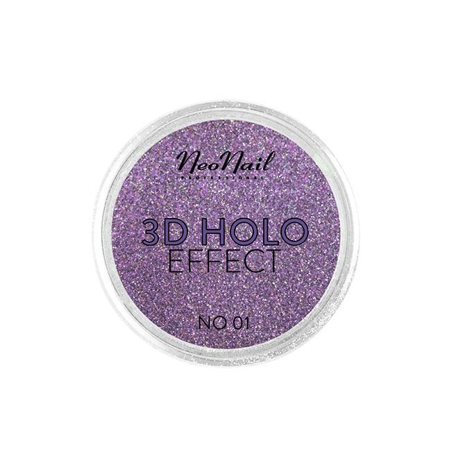 NEONAIL Pyłek 3D HOLO EFFECT PINK do zdobień 2 g