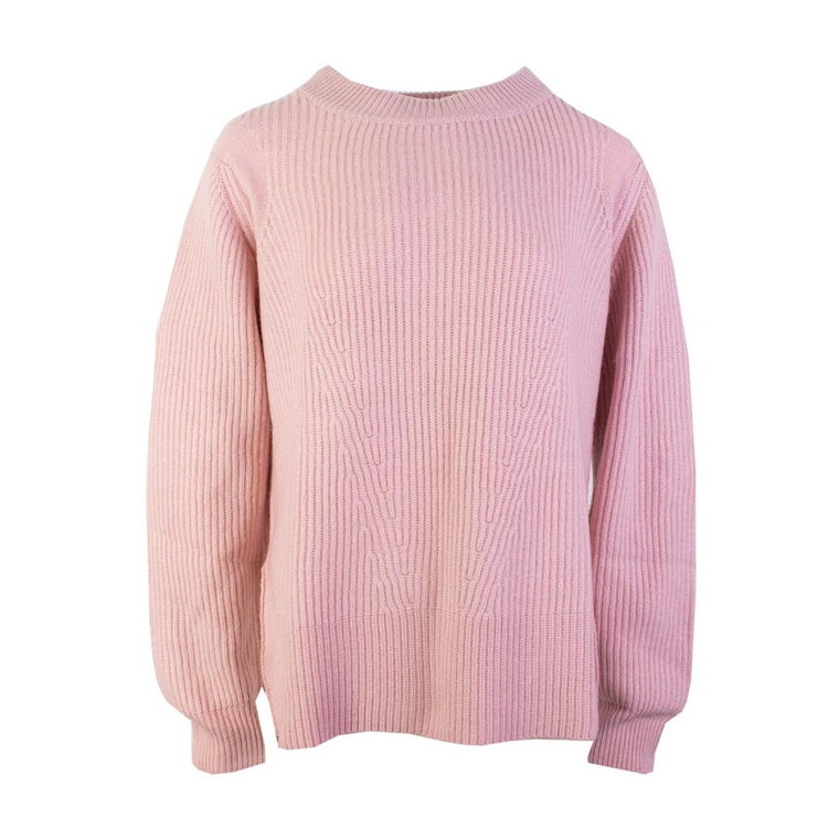 Pink Ribbed Cashmere Sweter Malo