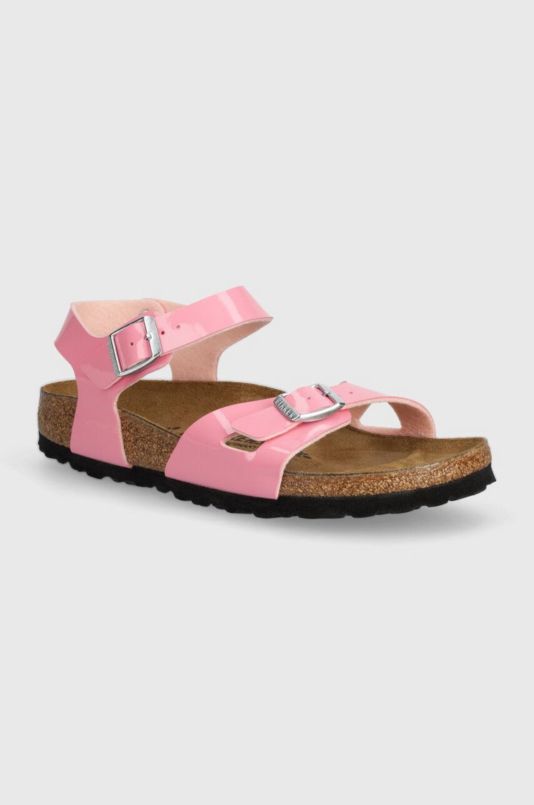 Birkenstock sandały dziecięce Rio Kids BF Patent kolor różowy