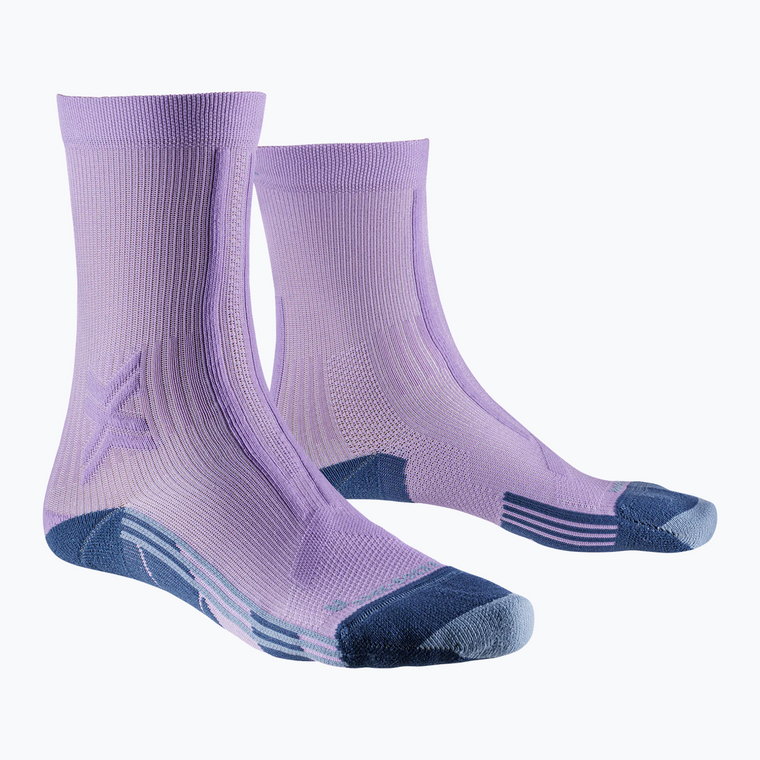 Skarpety do biegania damskie X-Socks Trailrun Discover Crew orchid/sunset blue