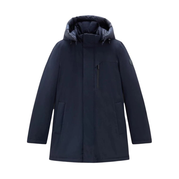 Stretchowa Parka Puchowa - Niebieska Woolrich