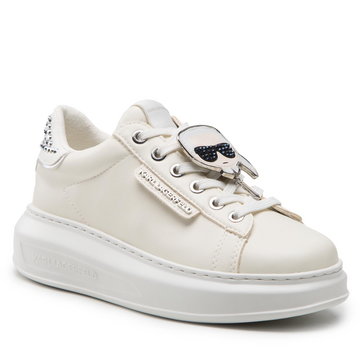Sneakersy KARL LAGERFELD - KL62576C Eco Leather White W/Silver