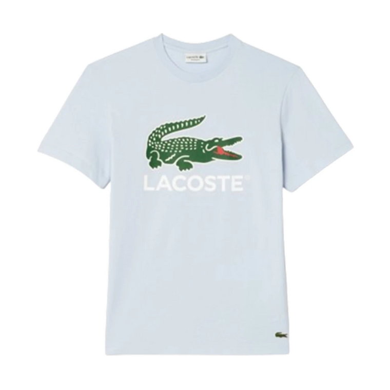 Bawełniana Koszulka z Nadrukiem Logo Lacoste