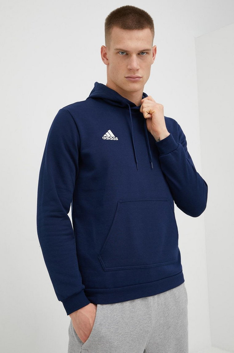 adidas Performance bluza dresowa Entrada 22 męska kolor granatowy z kapturem gładka H57513