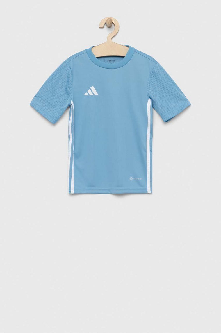 adidas Performance t-shirt dziecięcy TABELA 23 JSY kolor niebieski z aplikacją