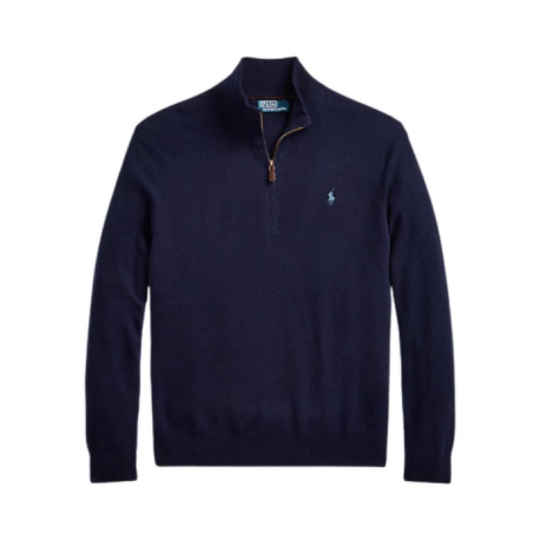 Niebieski Sweter z Zamkiem - Rozmiar S, Hunter Navy Ralph Lauren