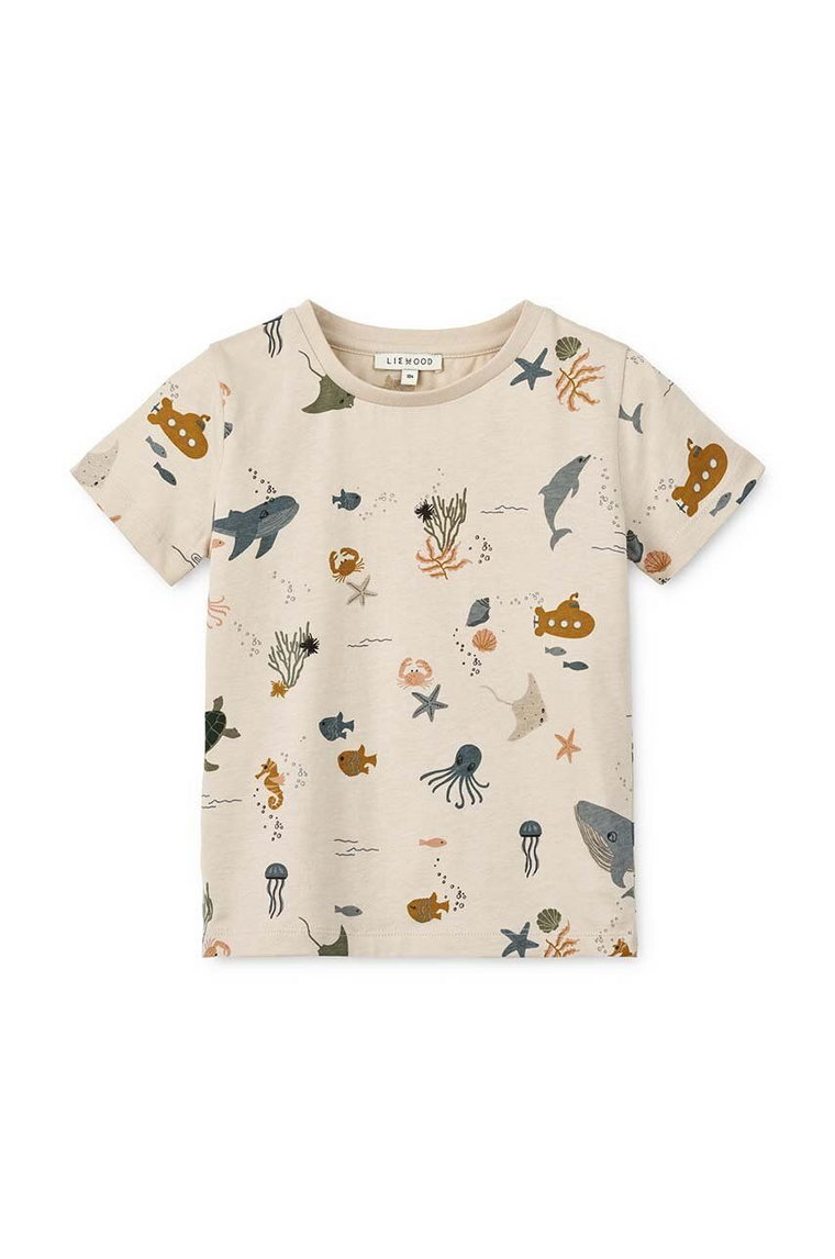 Liewood t-shirt bawełniany niemowlęcy Apia Baby Printed Shortsleeve T-shirt wzorzysty