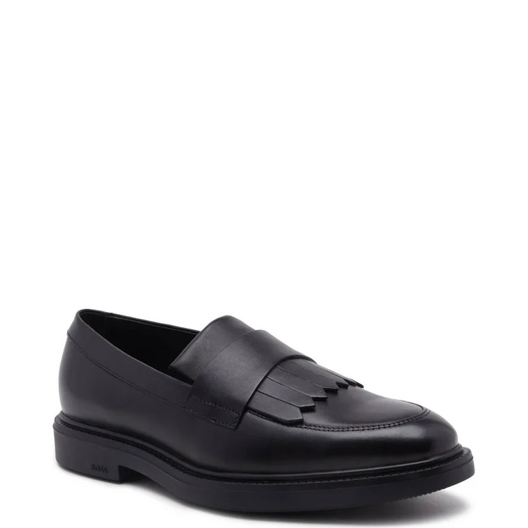 BOSS BLACK Skórzane loafersy Larry