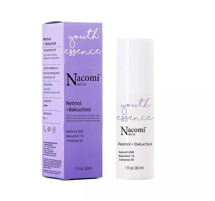 NACOMI NEXT LEVEL YOUTH ESSENCE RETINOL + BAKUCHIOL SERUM DO TWARZY 30ML