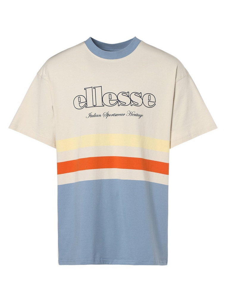 ellesse - T-shirt męski  Scottura, beżowy|wielokolorowy