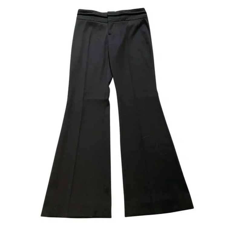 Czarne spodnie z panamy z wełny mohair Gucci Vintage