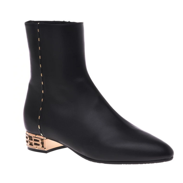 Black calfskin ankle boots Baldinini