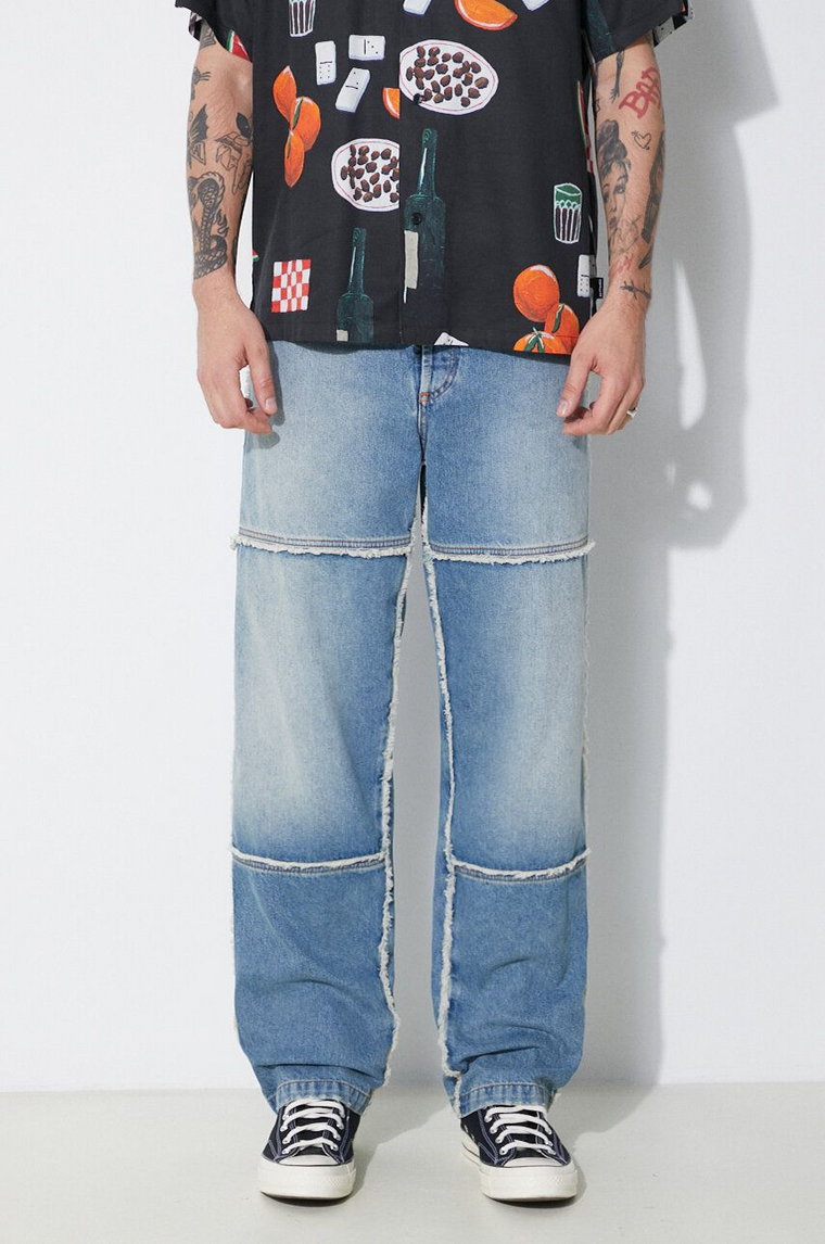Marcelo Burlon jeansy Medium Stone Dnm Straight męskie CMYA030S24DEN0013400