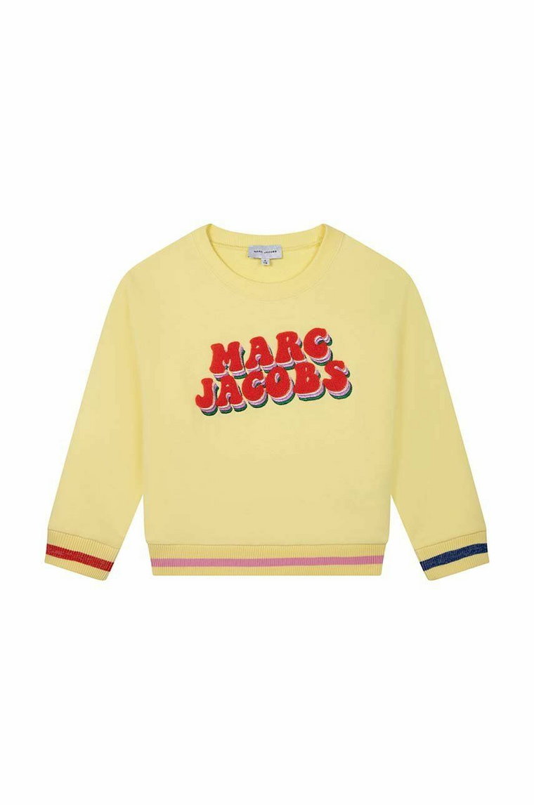 Marc Jacobs bluza bawełniana dziecięca kolor żółty z aplikacją