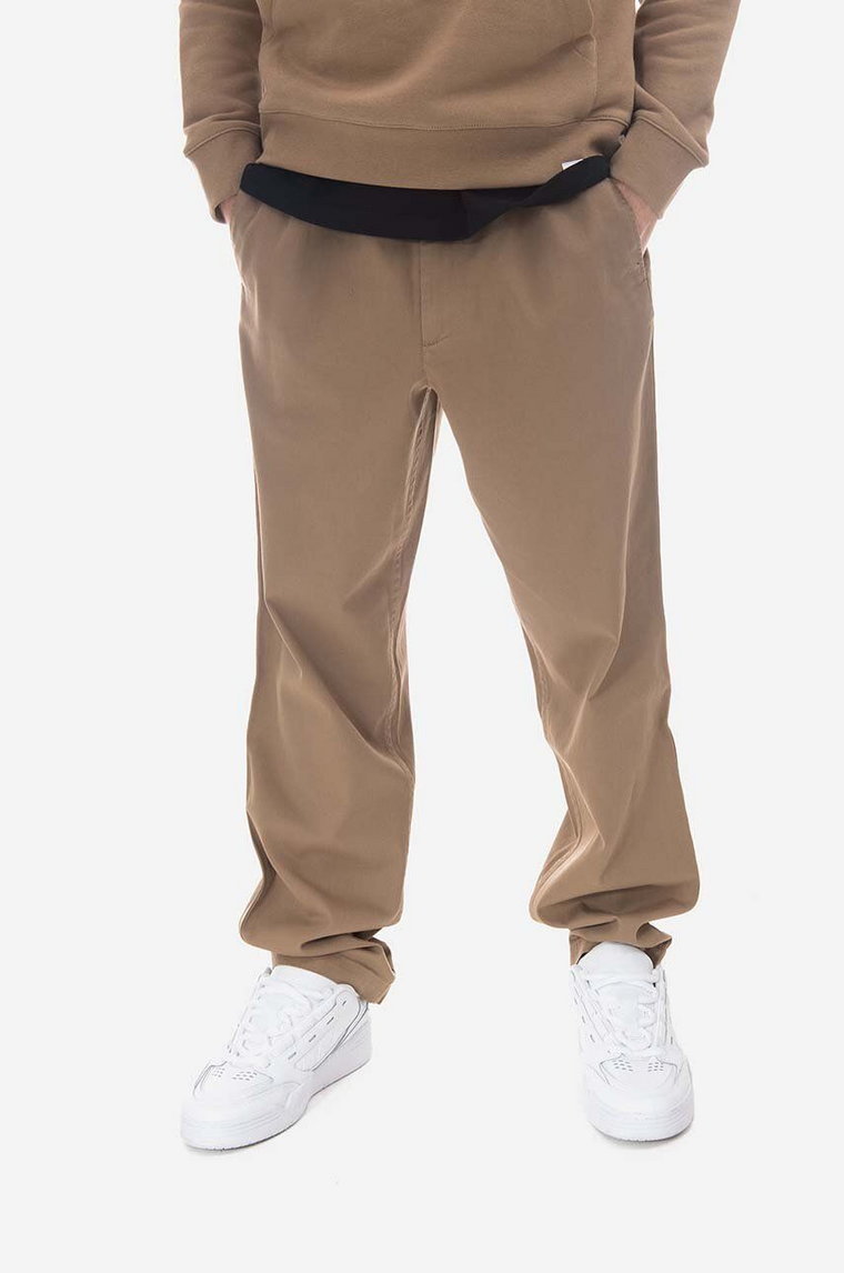 Norse Projects spodnie Ezra Relaxed Organic Stretch Twill Trouser męskie kolor beżowy proste N25.0369.0966