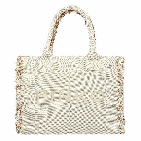 PINKO Beach Shopper Bag 37 cm sabbia-ecru-antique gold