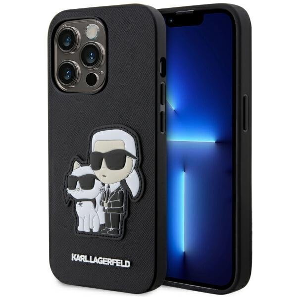 Karl Lagerfeld KLHCP14LSANKCPK iPhone 14 Pro 6.1" hardcase czarny/black Saffiano Karl & Choupette