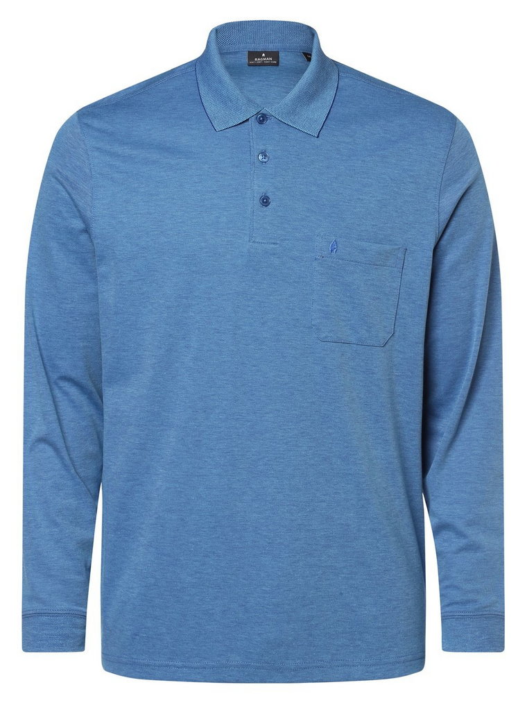 Ragman - Męska koszulka polo, niebieski