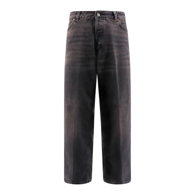 Czarne jeansy, standardowy rozmiar, wykonane we Włoszech Haikure