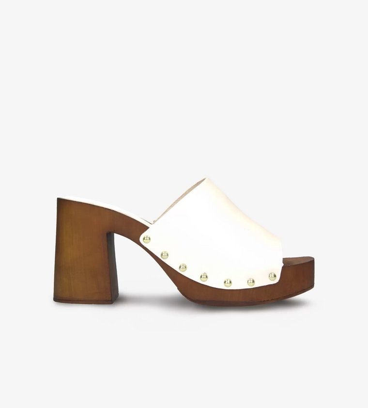 Białe sandały damskie : Rozmiar - 36