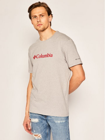 Columbia T-Shirt CSC Basic Logo EM2180 Szary Regular Fit