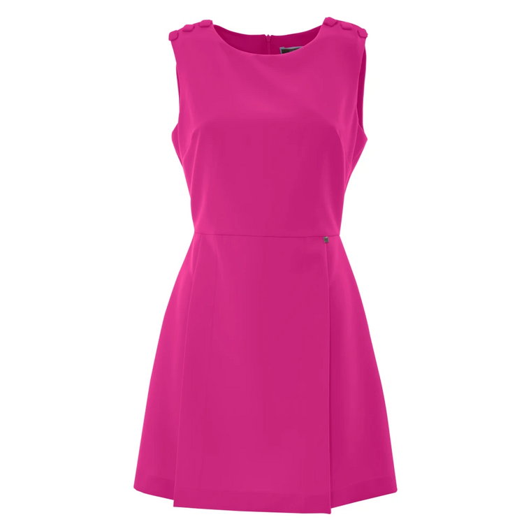 Flared mini dress with a round neckline Kocca