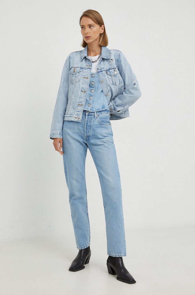 Levi's jeansy 501 JEANS damskie high waist