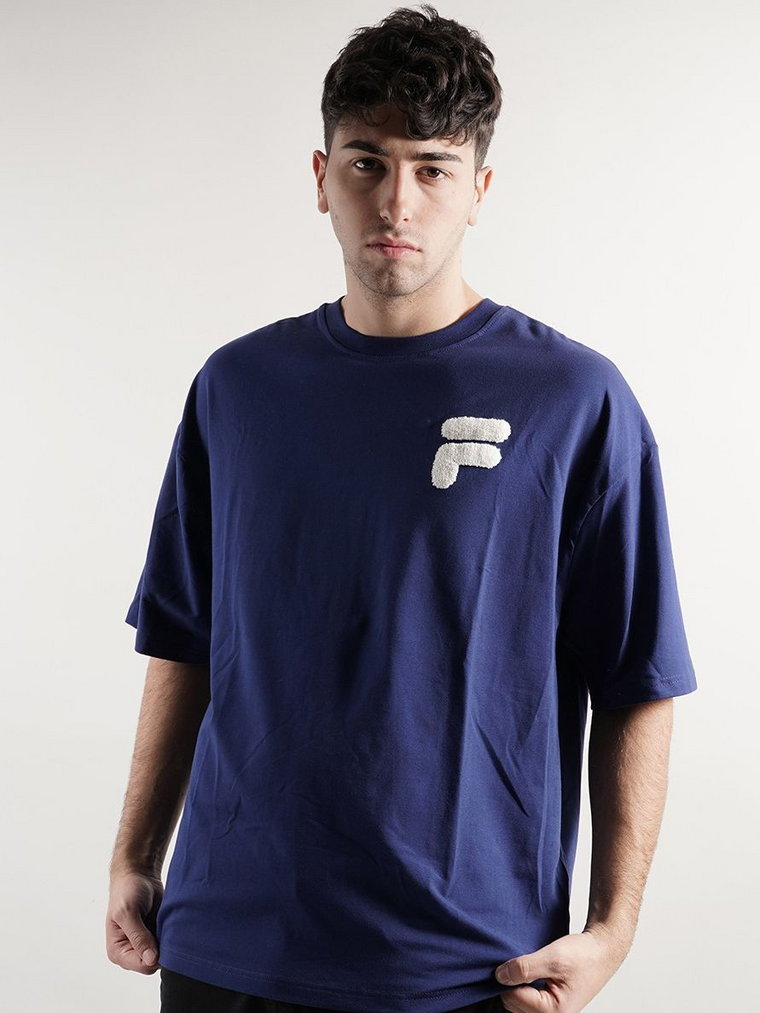 T-shirt męski luźny Fila FAM0140-50016 XL Niebieski (4064556334015). T-shirty męskie