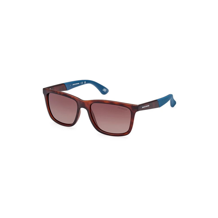 Polaroidowe brązowe okulary przeciwsłoneczne styl hawajski Skechers