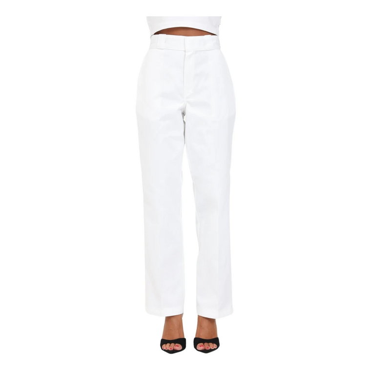 Białe spodnie casual dla kobiet Dickies