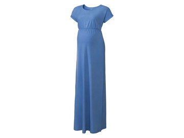 ESMARA® Sukienka ciążowa maxi, 1 sztuka (L (44/46), Niebieski)