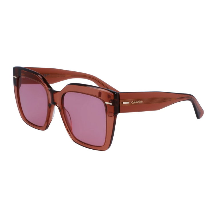 Okulary przeciwsłoneczne Ck23508S w kolorze brązowym/fioletowym Calvin Klein