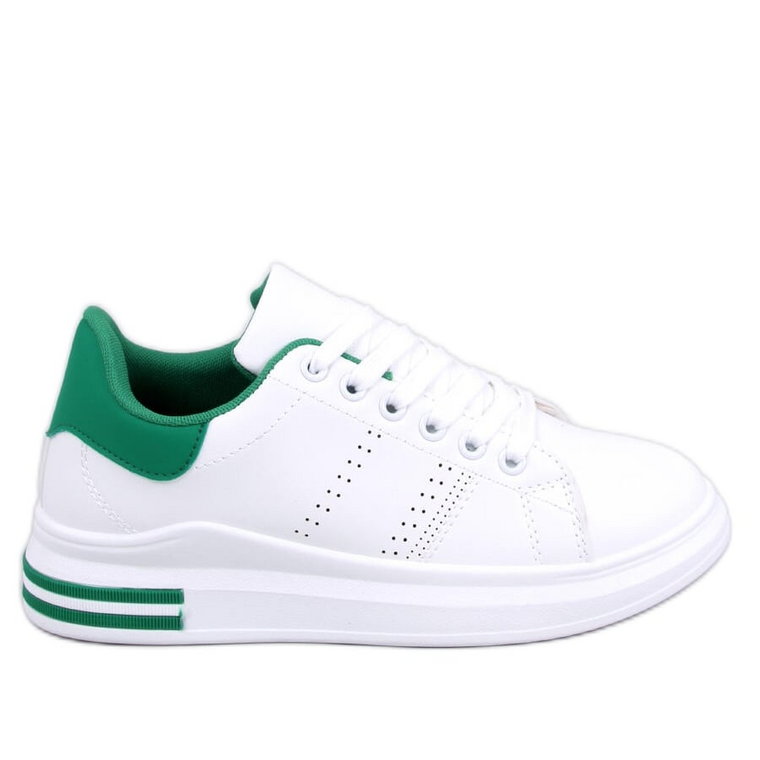Sneakersy na koturnie Maes Green białe