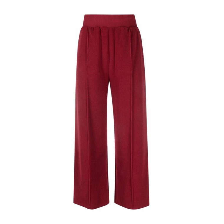 Czerwone szerokie spodnie z tkaniny frotte Kenzo